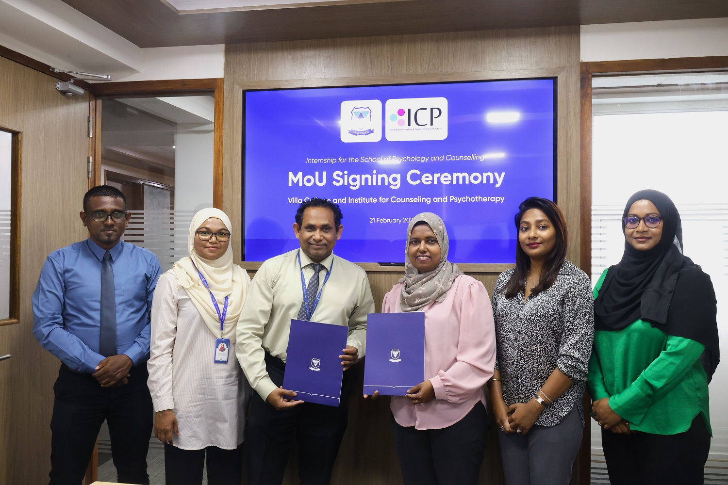 VILLA COLLEGE SIGNS MOU WITH INSTITUTE FOR COUNSELING AND THREAPY (ICP)