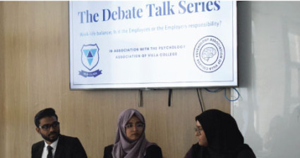 PSYCHOLOGY ASSOCIATION HOSTS DEBATE TALK SERIES ON WORK-LIFE BALANCE AT VILLA COLLEGE