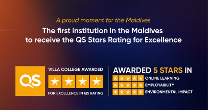 VILLA COLLEGE AWARDED QS STARS RATING FOR EXCELLENCE!